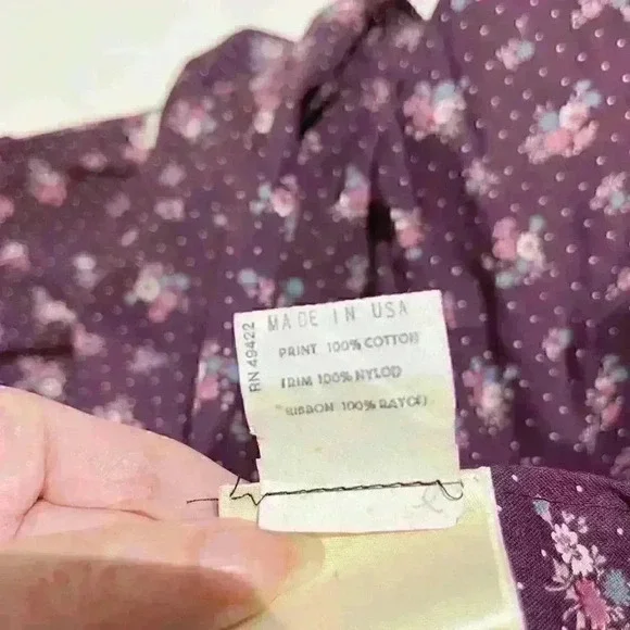 Vintage Gunne Sax 1970s Womens Floral Lace Prairie Calico Cottagecore Skirt 13 - Picture 8 of 16